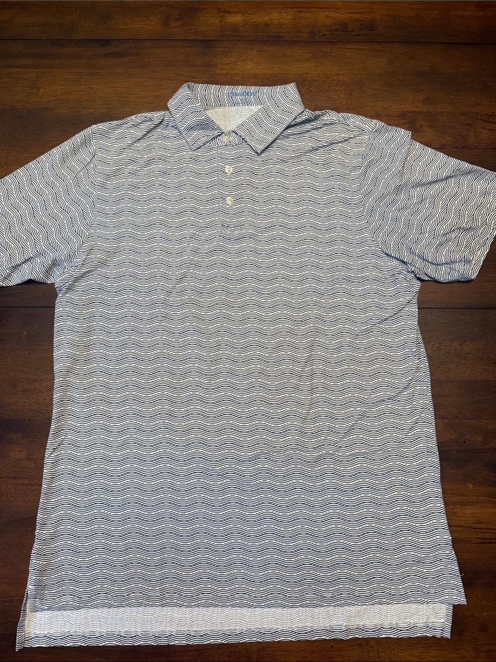 Draddy Sport Men's Blue Patterned Polo Shirt